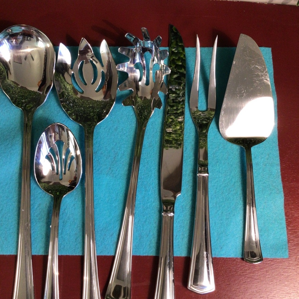 Reed Barton Stainless Serving Set Serving Flatware 7Pc